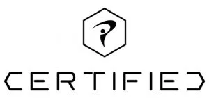 simple black and white logo for Titliest Performance Institute (TPI) Certified Expert following kelly Bridges qualification